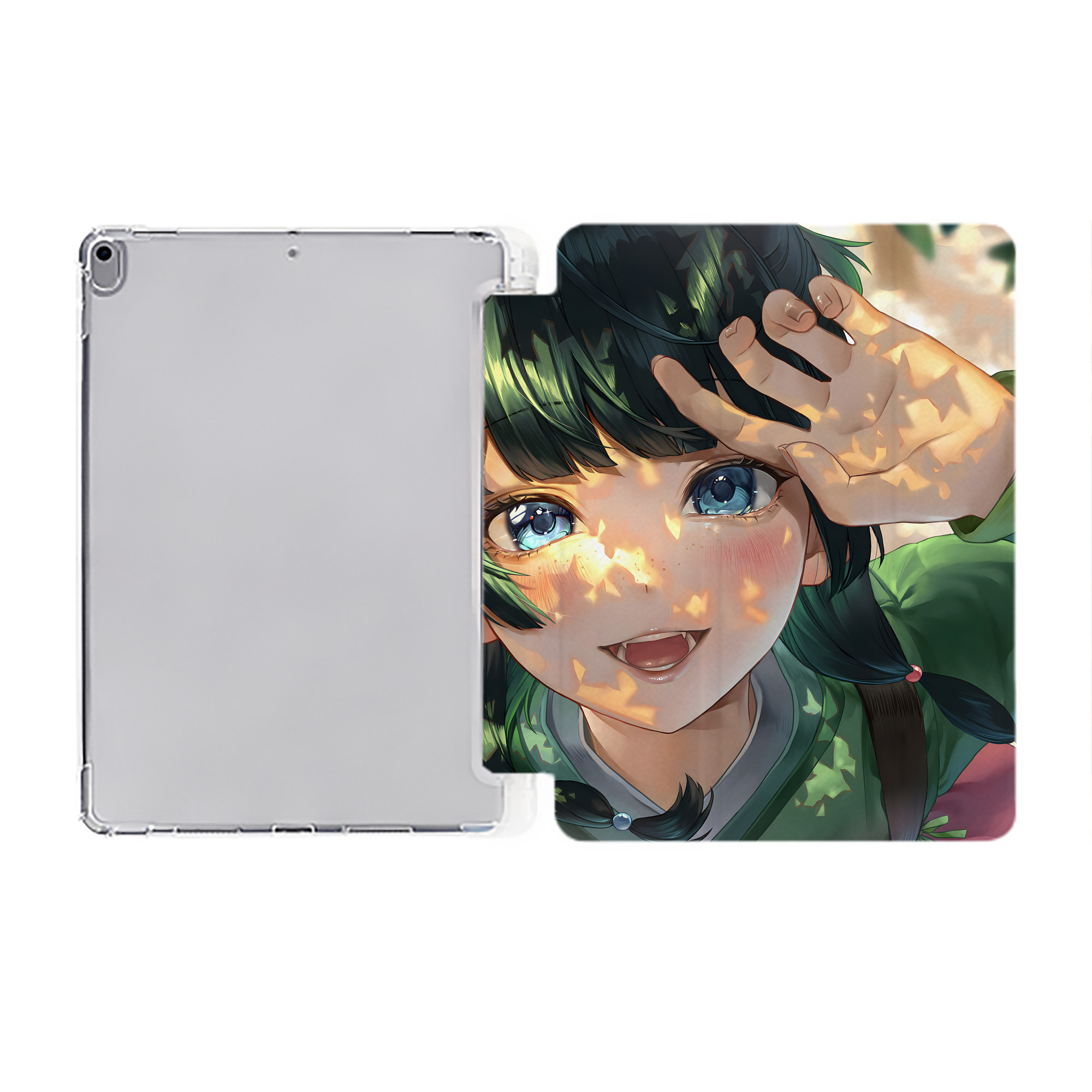 （画像用） 薬屋のひとりごと The Apothecary Diaries IPad ケース ペン収納付き 三つ折りスタンド PUレザー×シリコン 対応機種9.5/10.5/10.9インチ